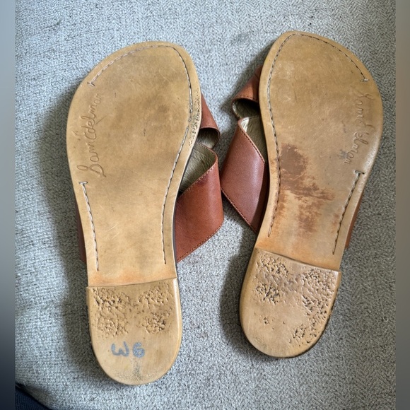 SAM EDELMAN Kora Brown Leather Criss Cross Sandals Size 7.5 - Picture 5 of 5